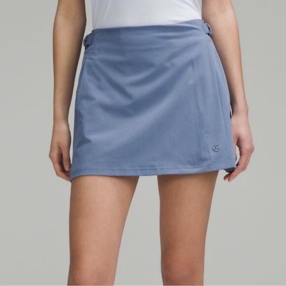Lululemon Wrap Front Golf Skirt (Size 6) Oasis Blue Mid Rise Active Tennis Skort - Picture 1 of 8